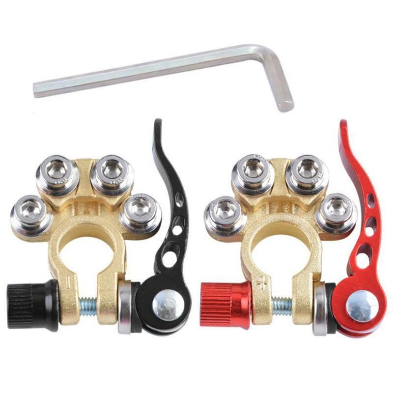 2Pcs Quick Release Disconnect Hex Wrench Car Battery End Terminal Connectors