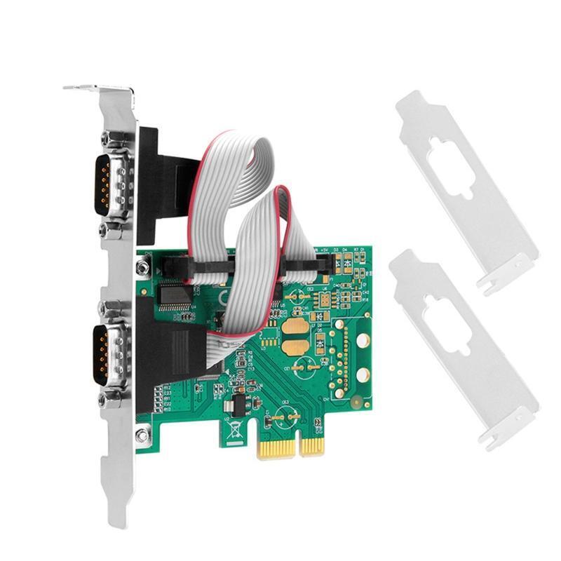 PCI-E to Dual Serial Combo Card RS232 PCI Express PCIe Adapter Card 2.5Gb/s