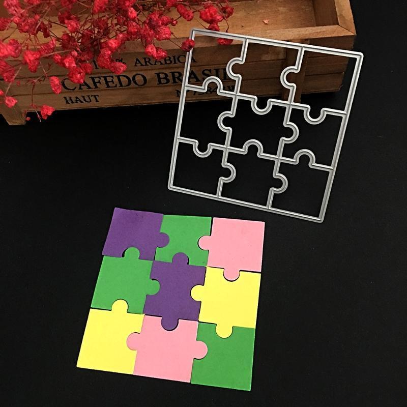 Puzzle DIY Metal Cutting Dies Stencil Template Scrapbook Album Paper Card Craft