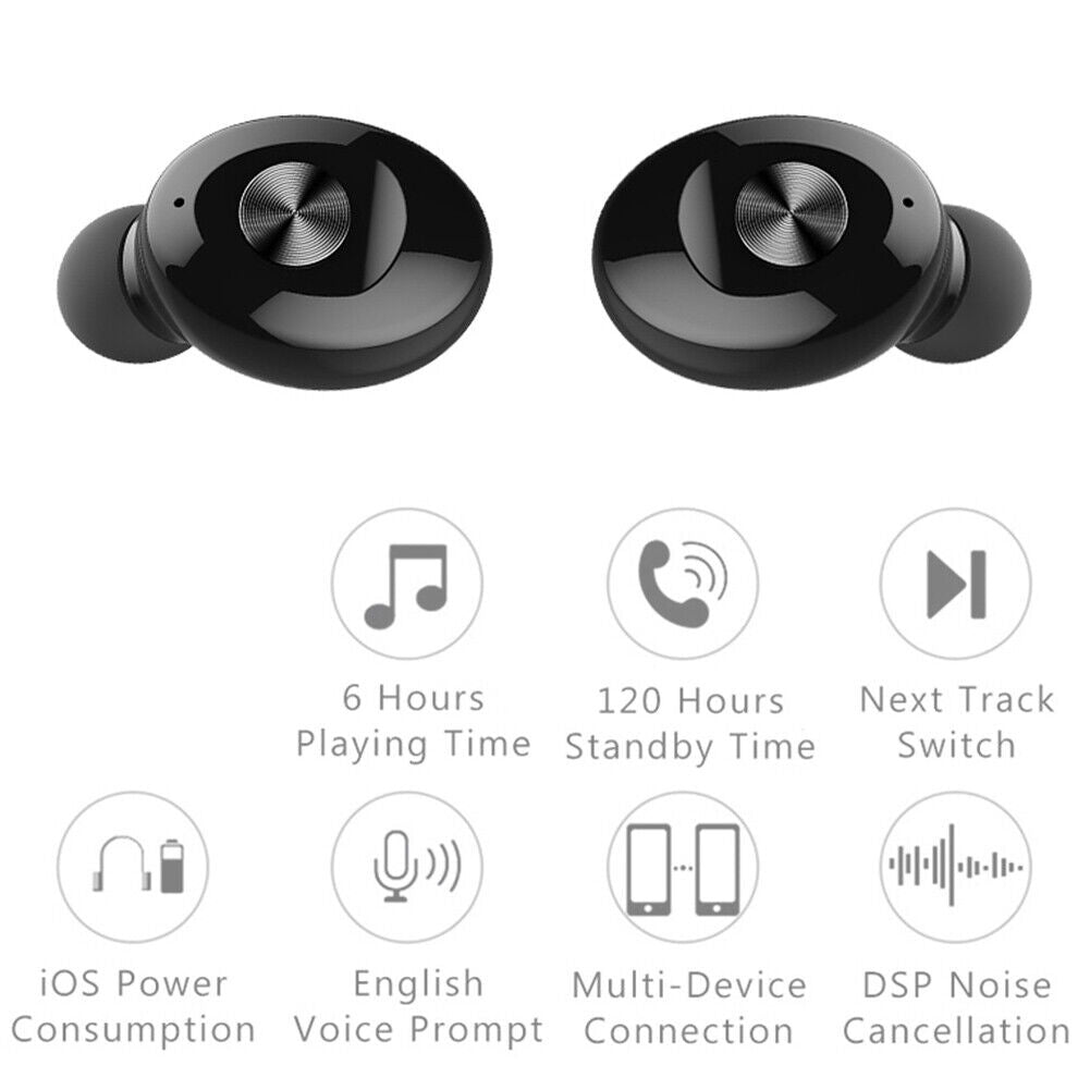 Bluetooth-compatible 5.0 XG12 Earphone Wireless HIFI Sound Sport USB Charge