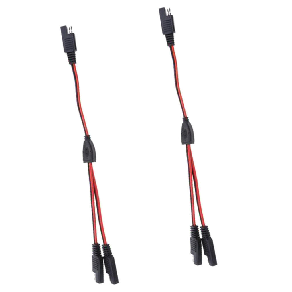 2Pieces 18AWG SAE 1 to 2 Extension Adapter Splitter Cable for