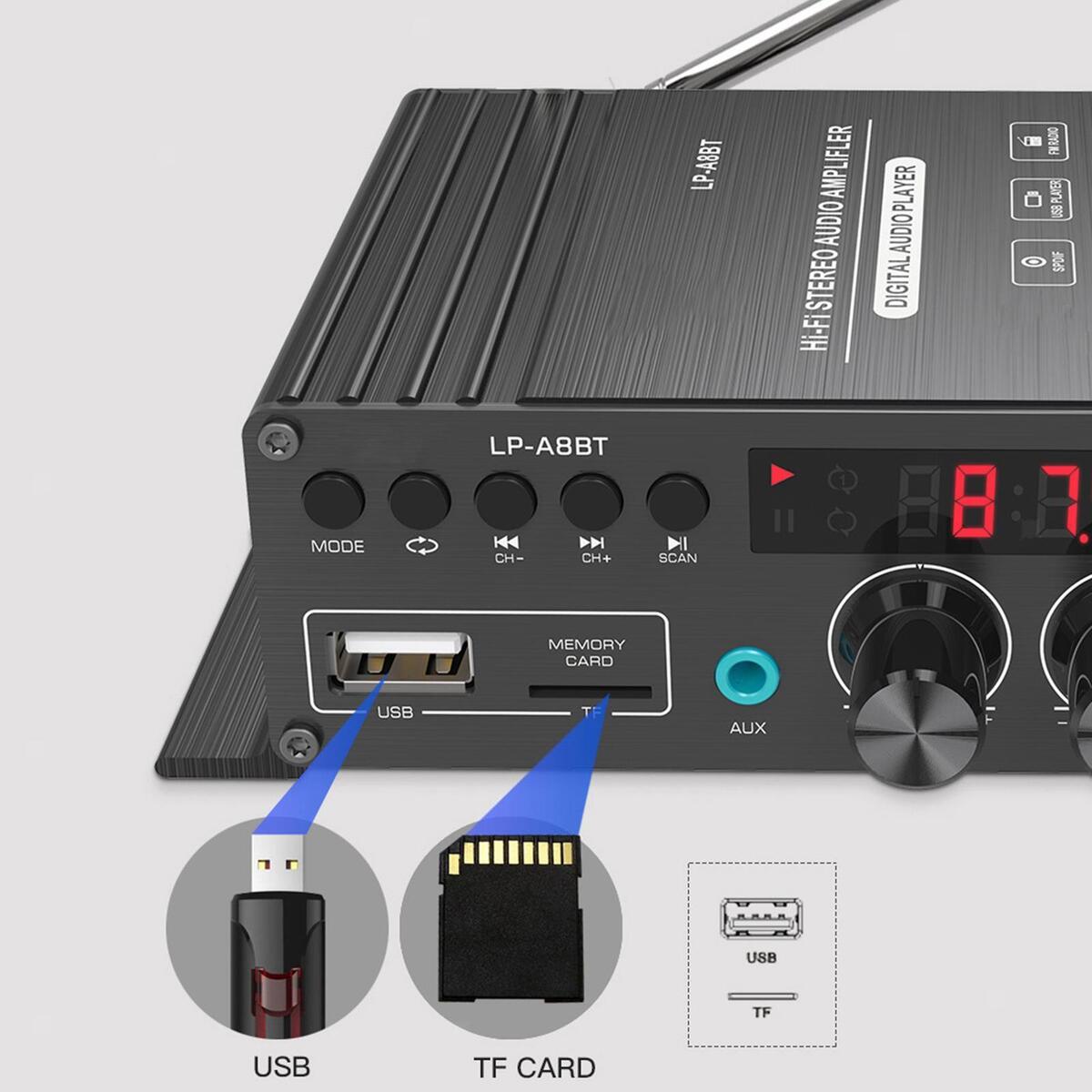 Coaxial Decoding Power Amplifier High Power Amplificador FM Lossless Music