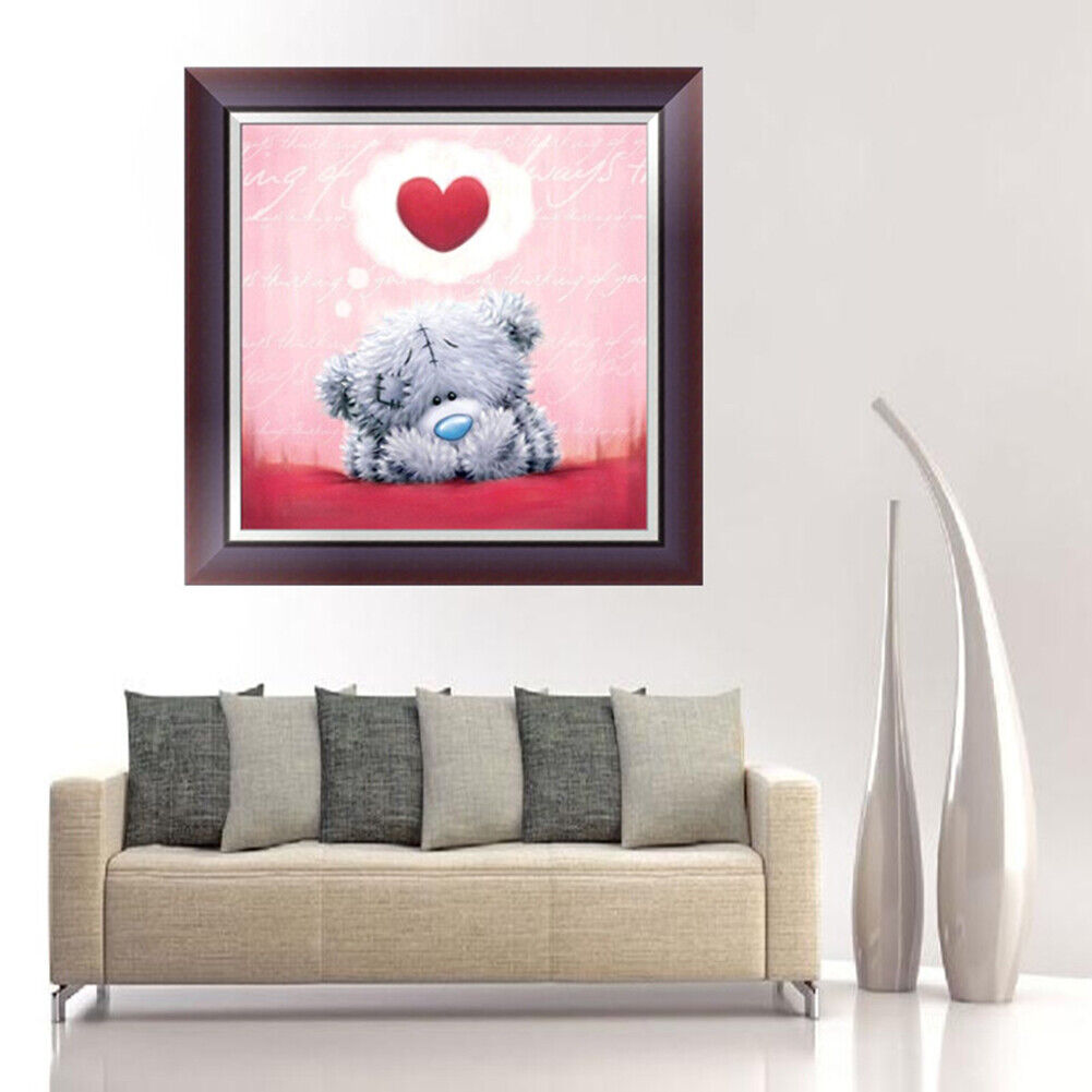DIY5D Heart Bear Diamond Embroidery Painting Cross Crafts Stitch Home Decor