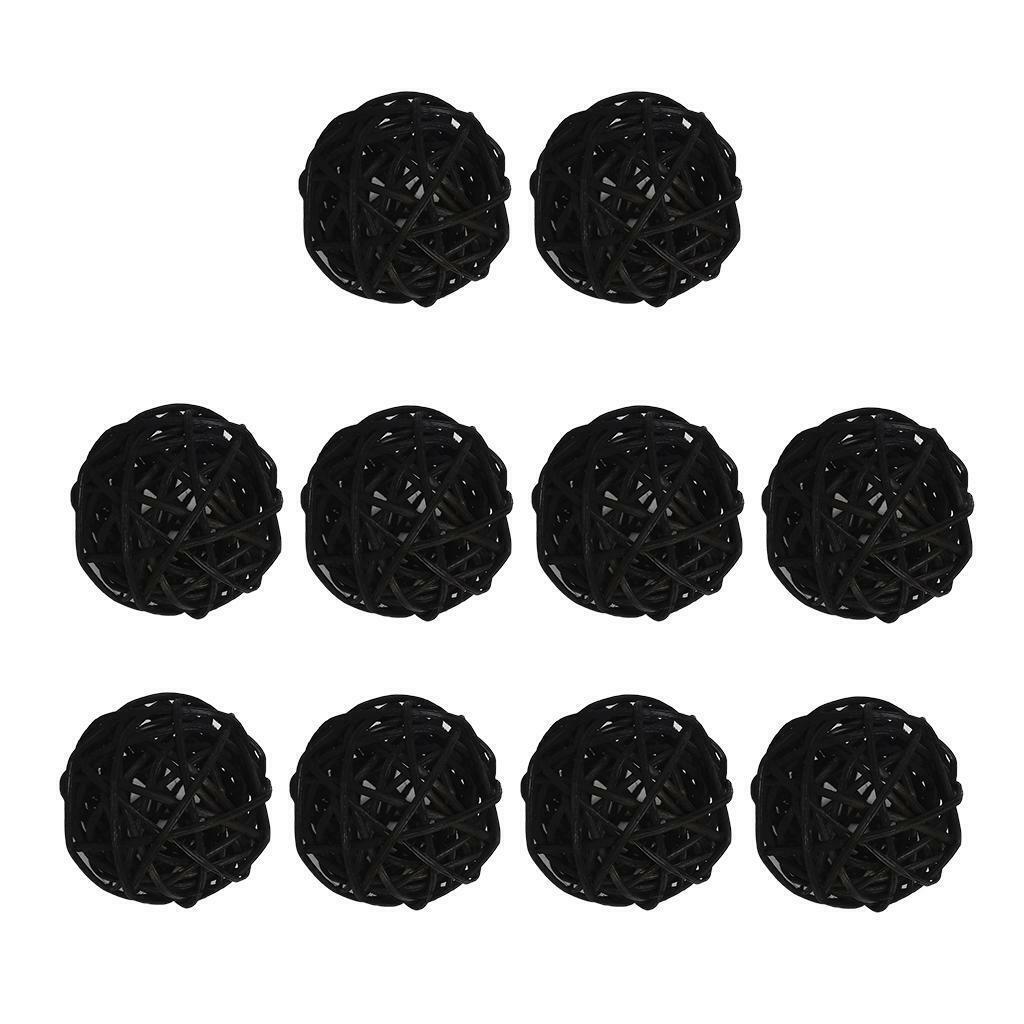 20Pcs Wicker Rattan Ball Ornaments Wedding Christmas Party Hanging Decor