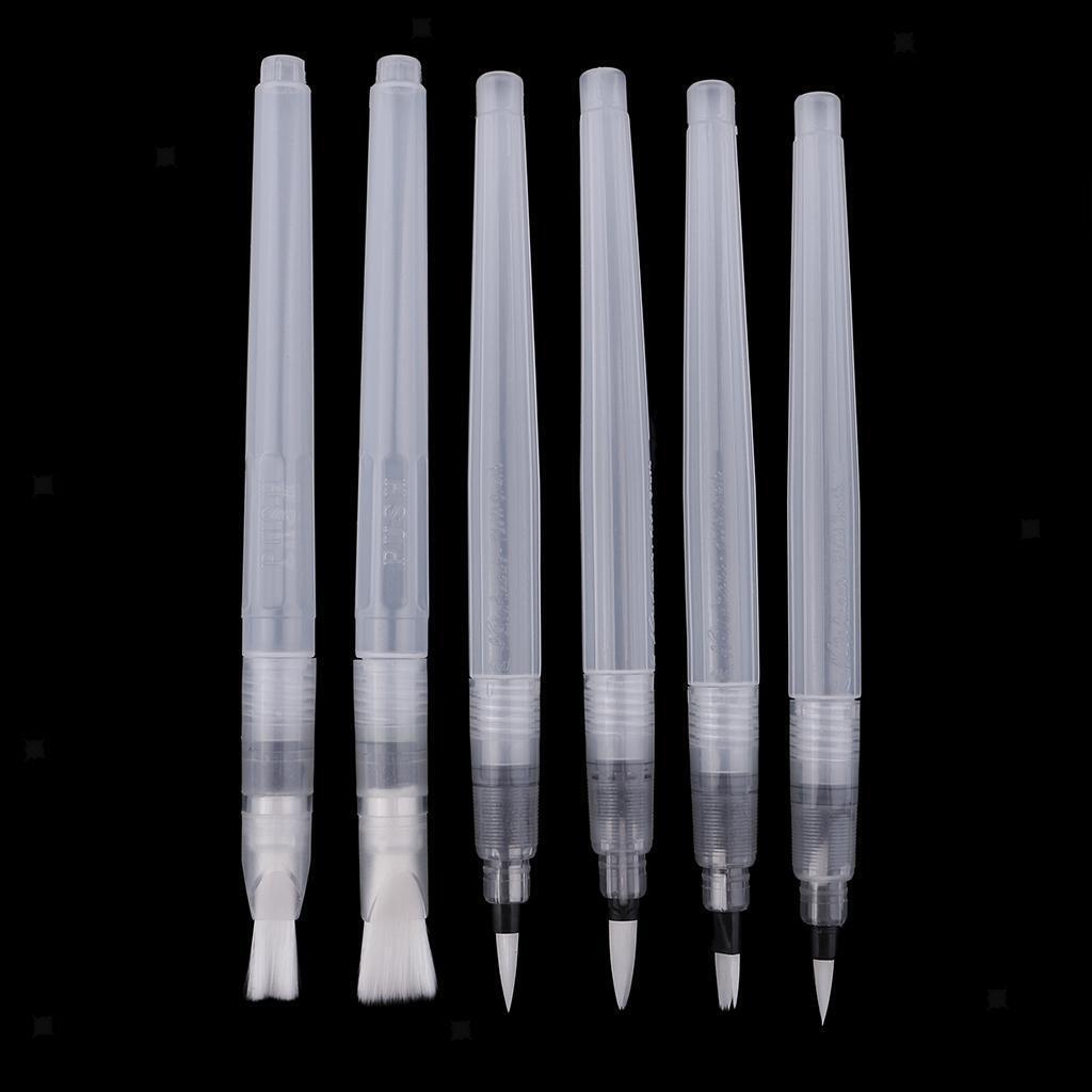 6pcs Watercolor Brush Pen Water Paintbrush Small Brush Tips for Art Painting