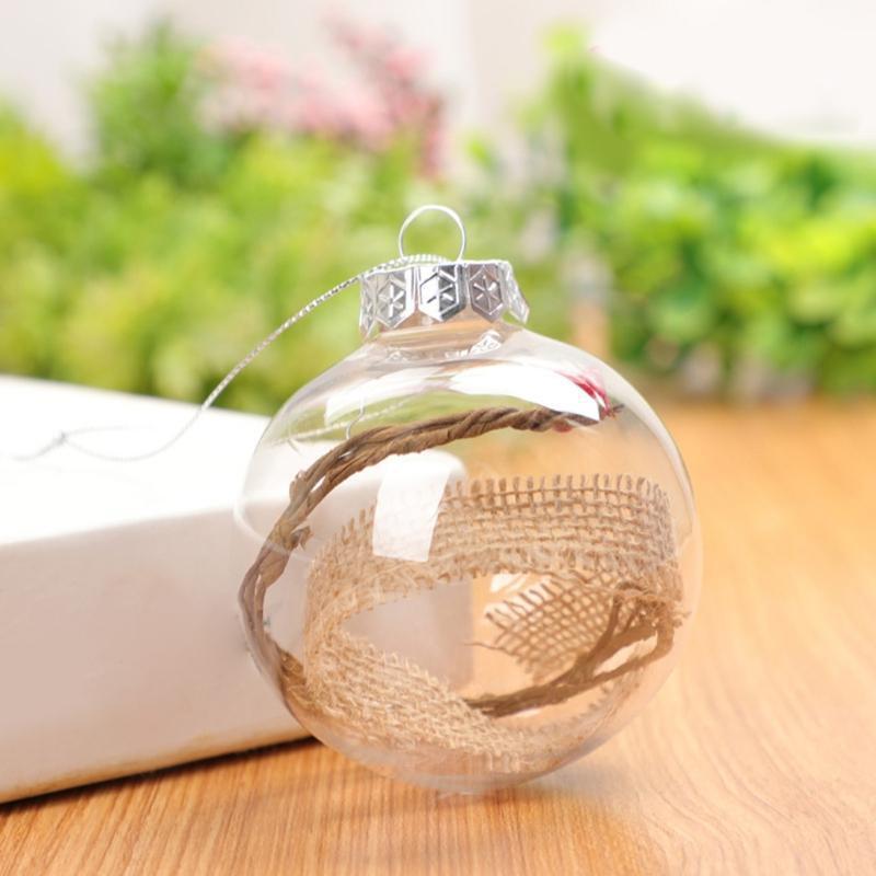 10pcs Shatterproof Plastic Christmas Ball Ornaments Xmas Baubles Hanging Pendant