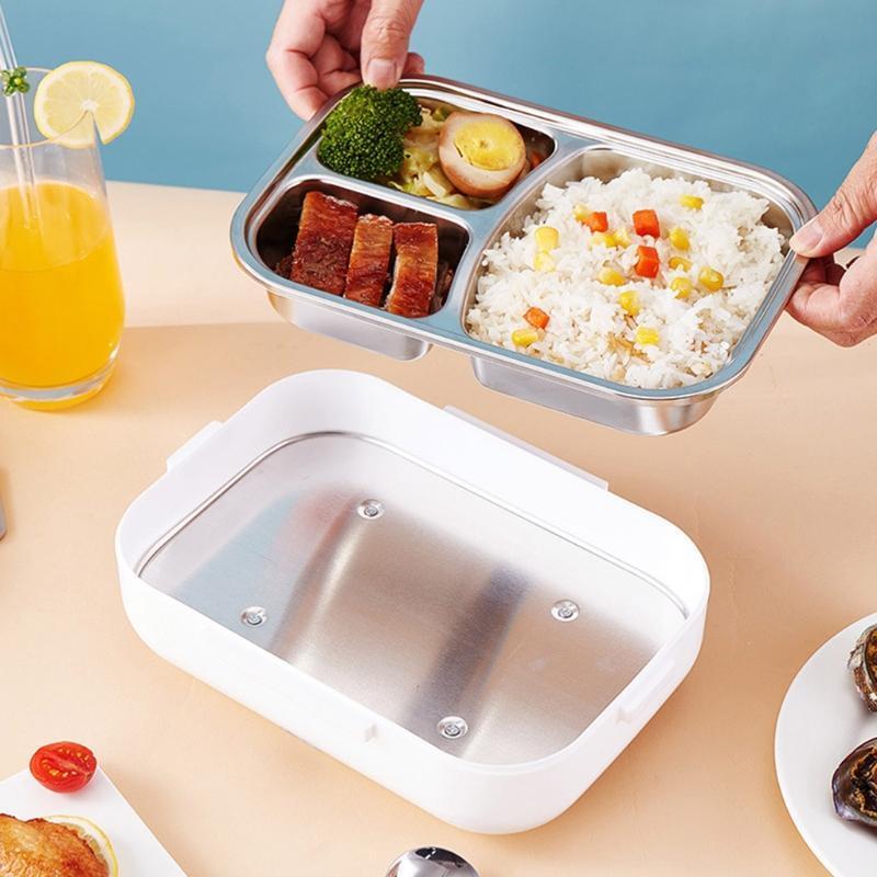 Removable Stainless Steel Portable Food Warmer Multifunctional Fork Spoon Box