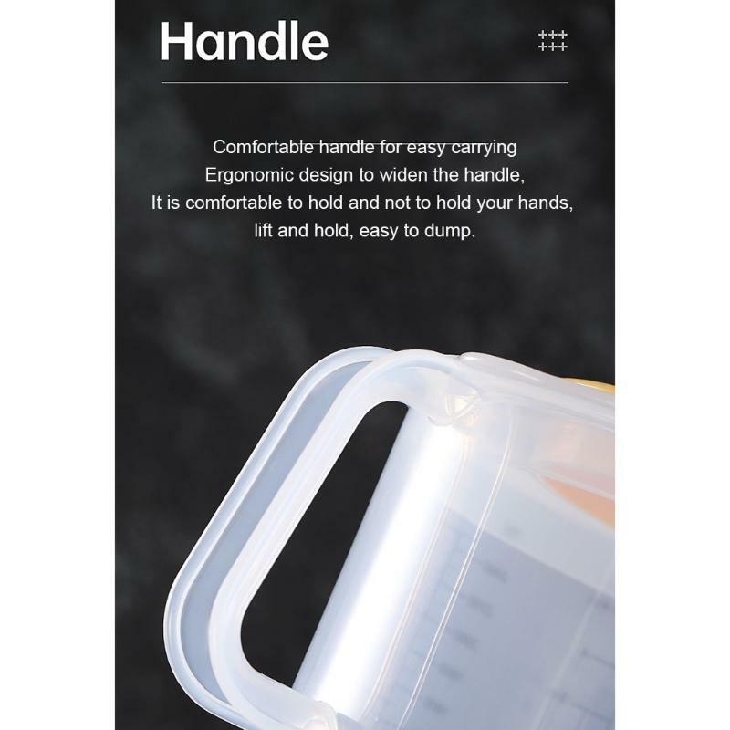 2.5L Baking Measuring Cup Scale Mixing Bowl with Lid Transparent Home Mixing Cup