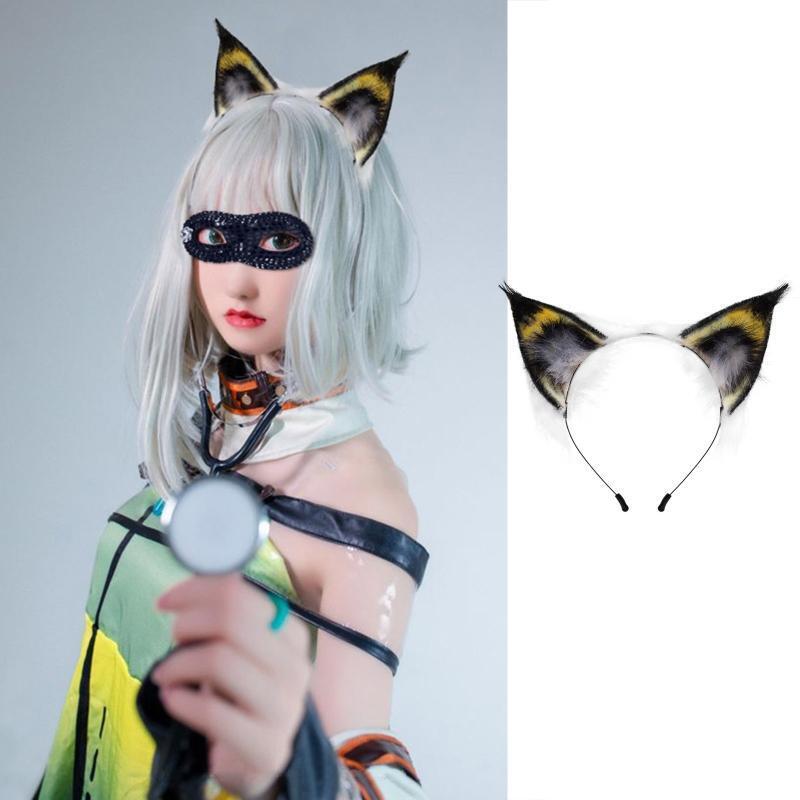 Live Broadcast Headband Cartoon Fox Ear Shaped Hairhoop Cute Hair Band for Women