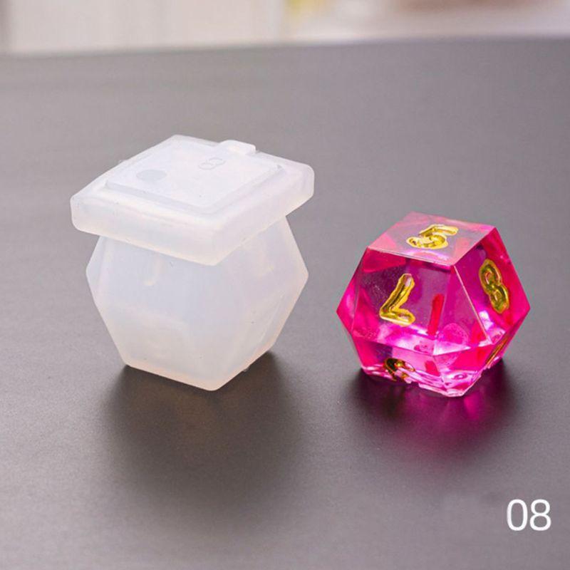 Diy Crystal Epoxy Mold Dice Fillet Pyramid Cylinder Jewelry Epoxy Mould