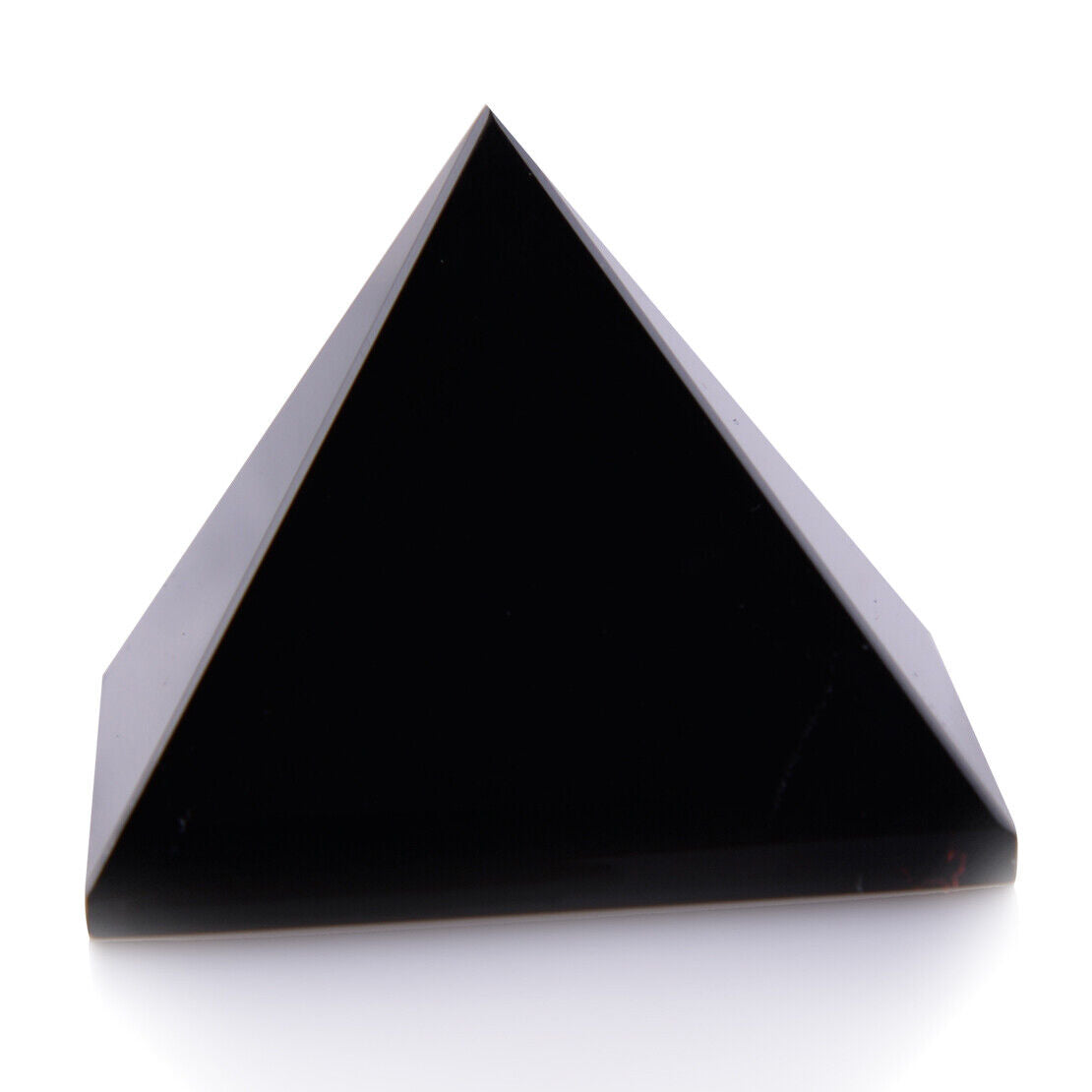 4cm Natural Black Obsidian Crystal Pyramid Stone Rock Healing Home Gifts Li