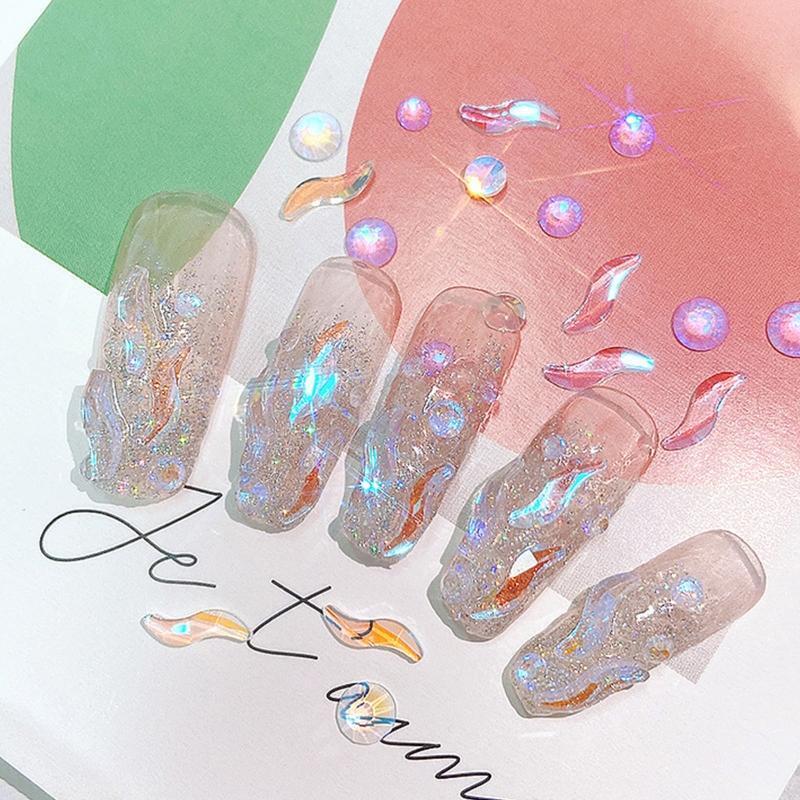 Mixe Shape Glass Crystal Nail Gems Rhinestone DIY Nail Art Strass Accessories