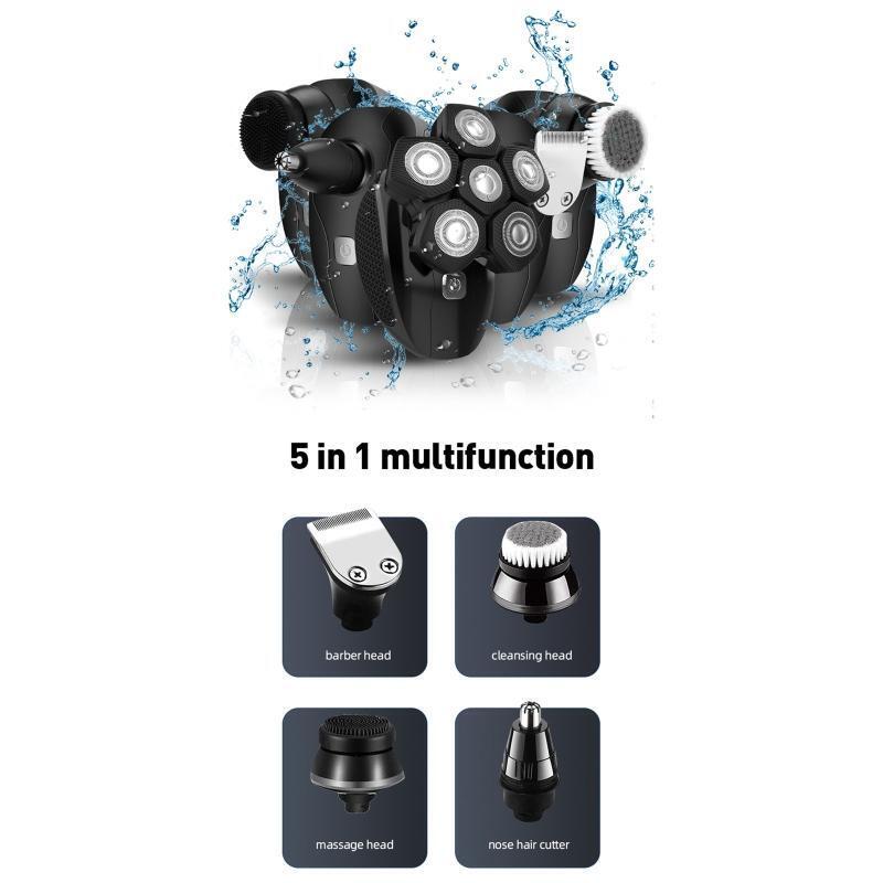 Face Razor 5 in 1 Electric Shavers Nose Ear Trimmer USB Electric Hair Clippers