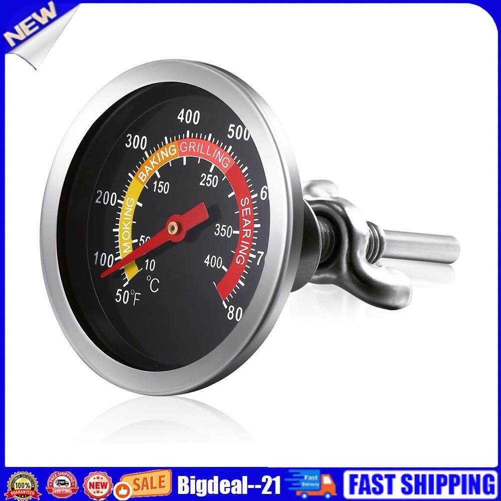 BBQ Barbecue Thermometer Dial Display Oven Grill Rotisserie Food Temp Gauge