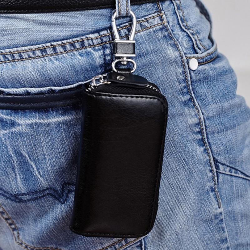 Wallet Card Holder Pocket Leather Car Key Holder Bag Coin Purse for Women Men