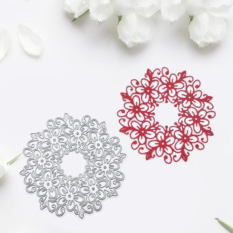 Puzzle Round Lace Carbon Steel Cutting Dies DIY Scrapbooking Photo Album Stencil