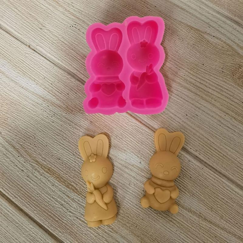 Easter Bunny Silicone Mold for Handmade Soap Making Cake Chocolate Decorating