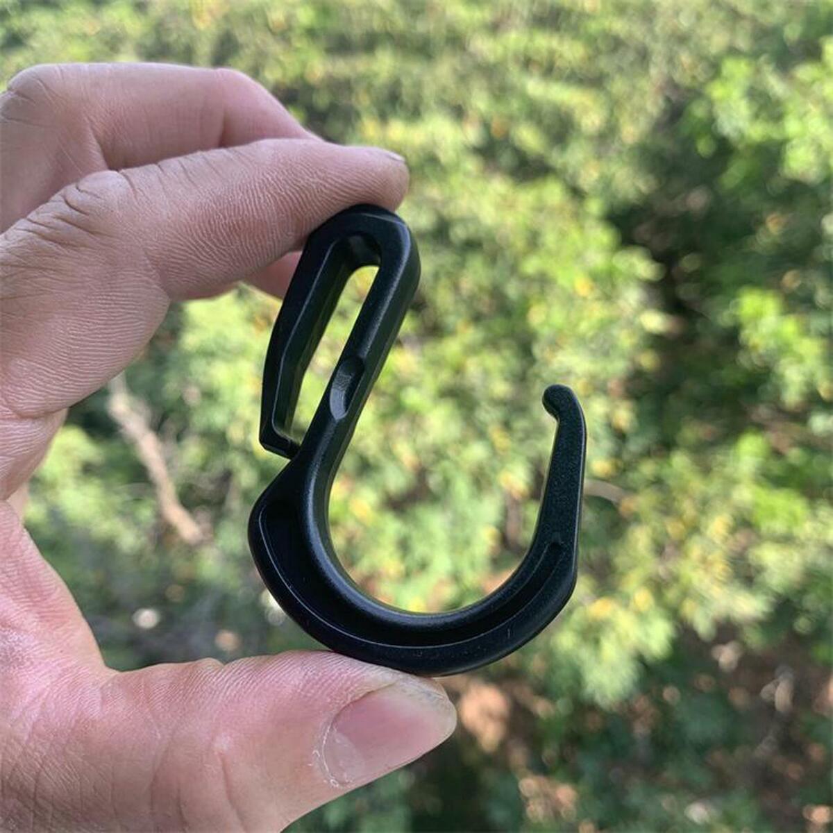Black Strap Hook Webbing Camping S-Shaped Belt Carabiner Clip  Clip
