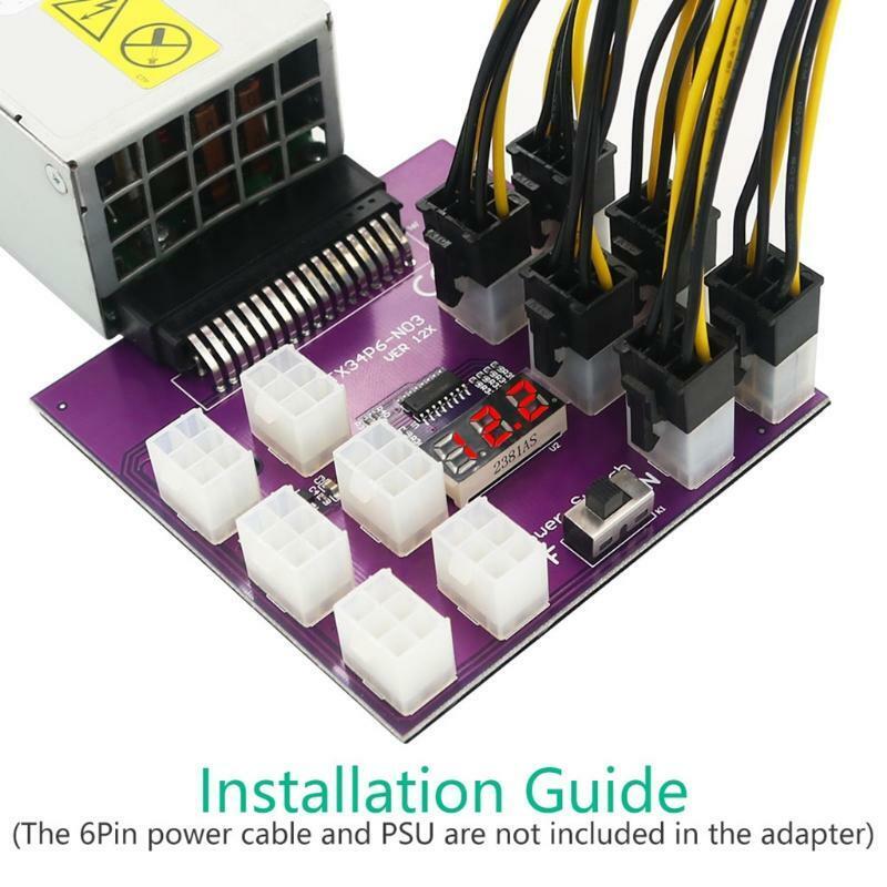 ATX 6Pin Power Connector Power Switch Breakout Board ATX34P6-NO3 VER 12X
