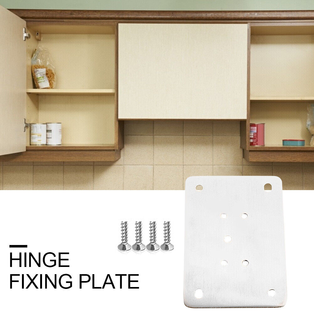Hinge Repair Plate for Cabinet Cupboard Furniture Repair Hardware Kit (B)