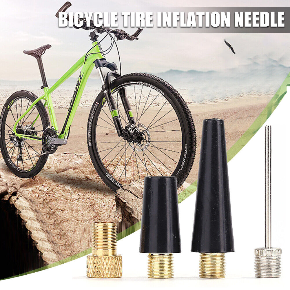 4pcs/set Ball Needle Nozzle Adapter Kit Bicycle Tire Inflate Pump Parts