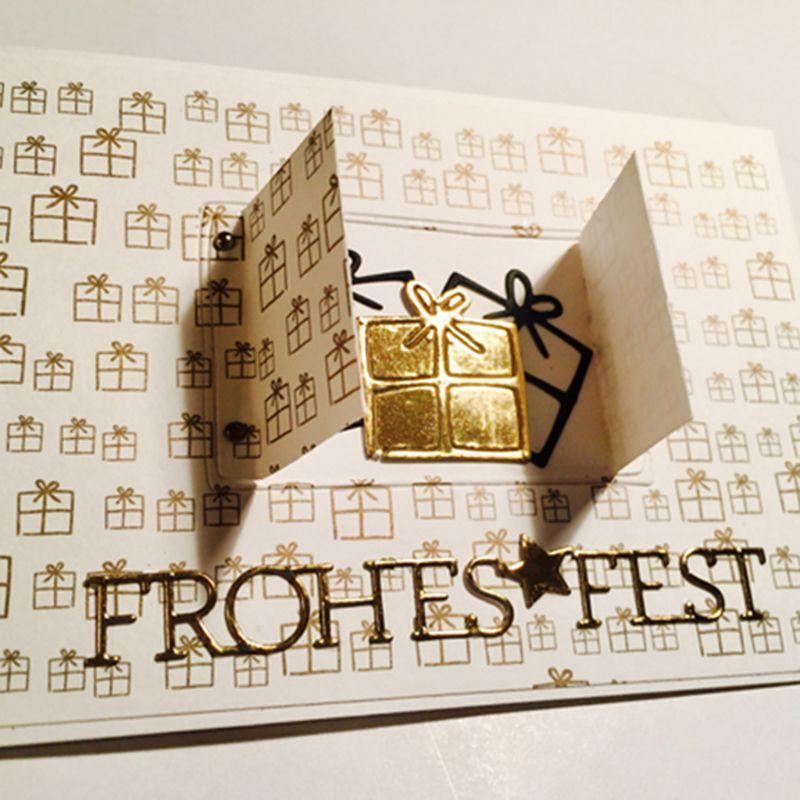 Gift Box Metal Cutting Dies Stencil DIY Scrapbooking Album Stamp Paper Card