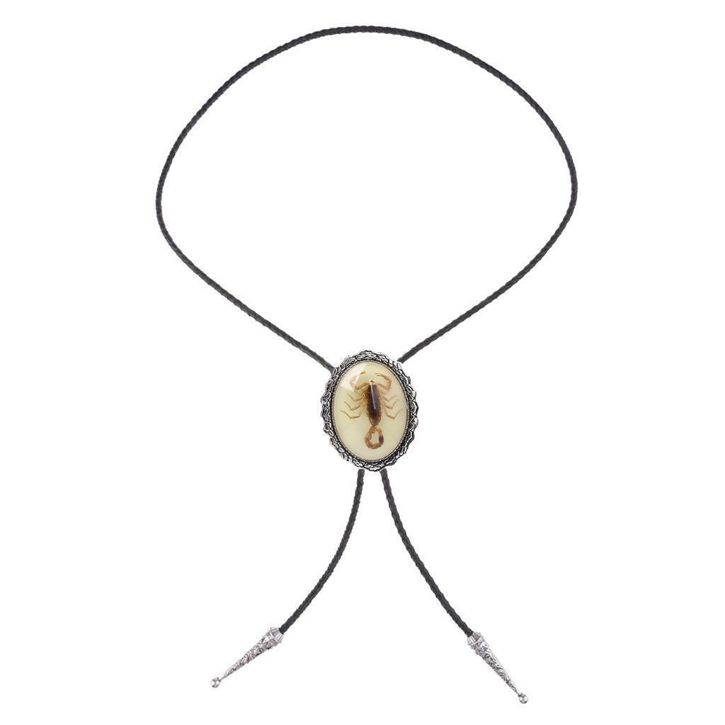 Night  Scorpion Leather  Tie Western Cowgirls Necklace