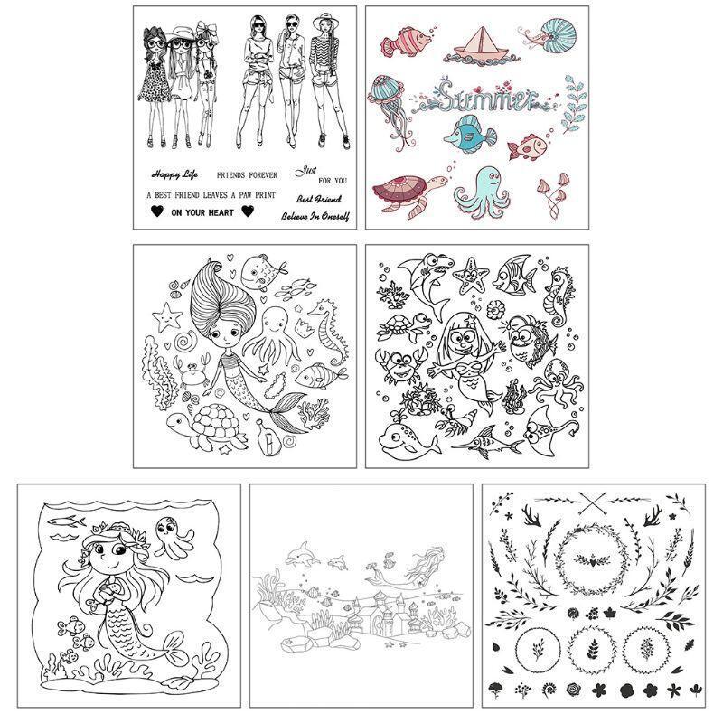 Garland Leaf Flower Silicone Stamp for DIY Greeting Cards Journaling Decorations