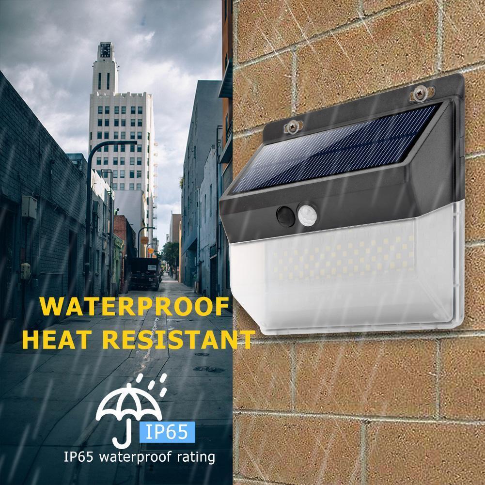 206LED Solar Motion Sensor Wall Light Outdoor Waterproof Garden Street Lamp