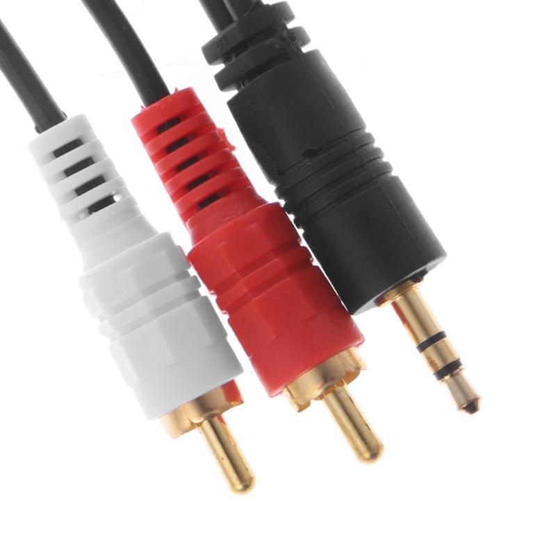 3.5mm Jack To 2 RCA Audio Cables Male to RCA Male For Laptop TV DVD Amplifier
