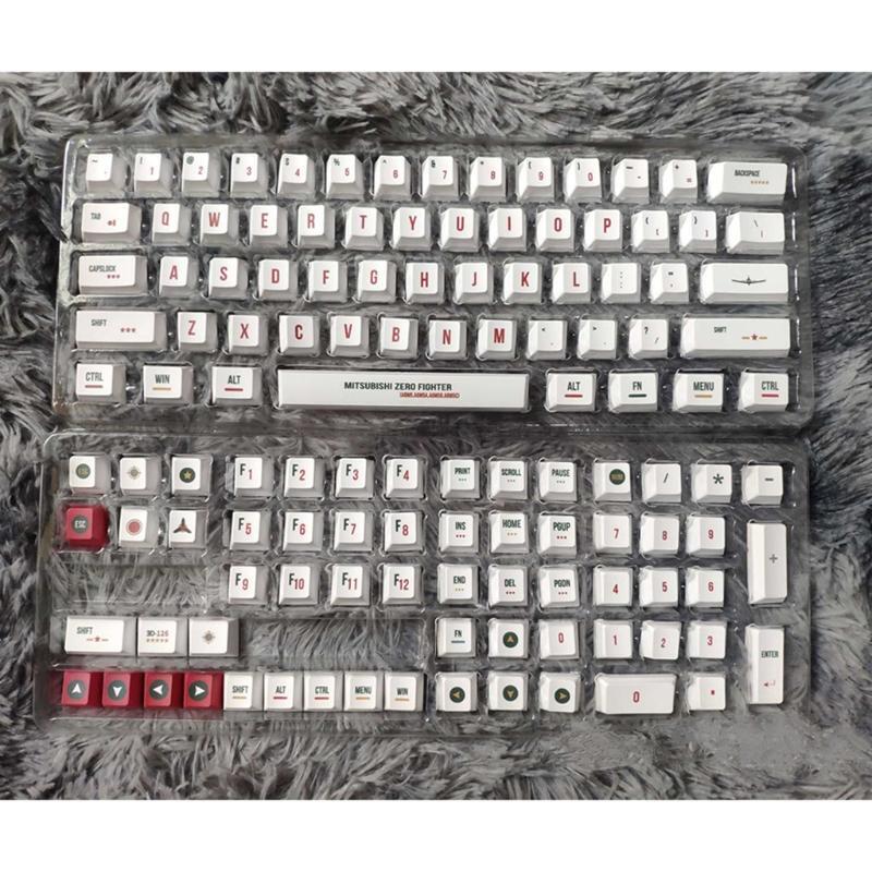 123Keys Aircraft Theme Keycap Dye Sublimation Cherry Profile Mechanical Keyboard