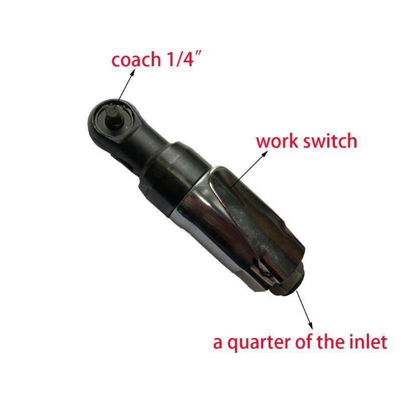 1/4 Inch Pneumatic Air Ratchet Wrench Square Drive Straight Shank Repair Tool