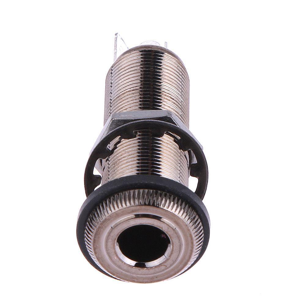 1pc Long Threaded Stereo Brown Copper Output Jack for Electric Guitar Bass