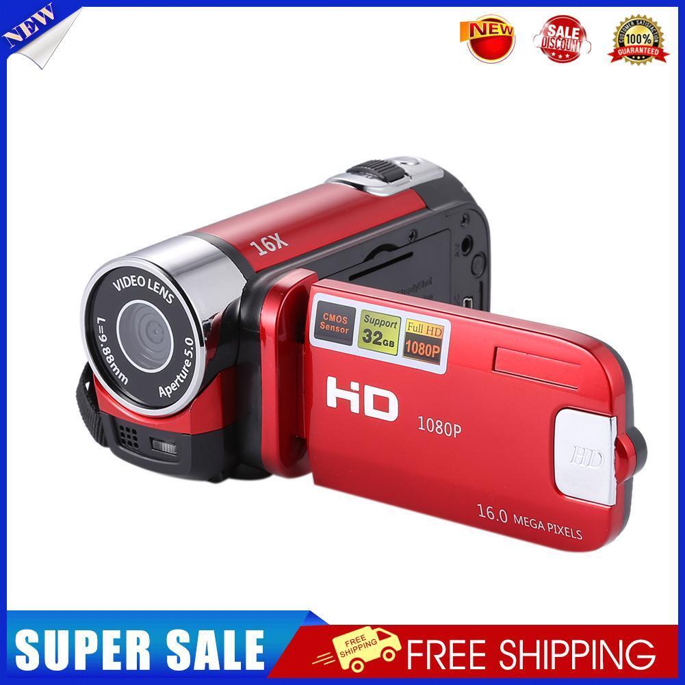 Digital Video Camera Full HD 1080P 32GB 16x Zoom Camcorder DV Camera(Red)
