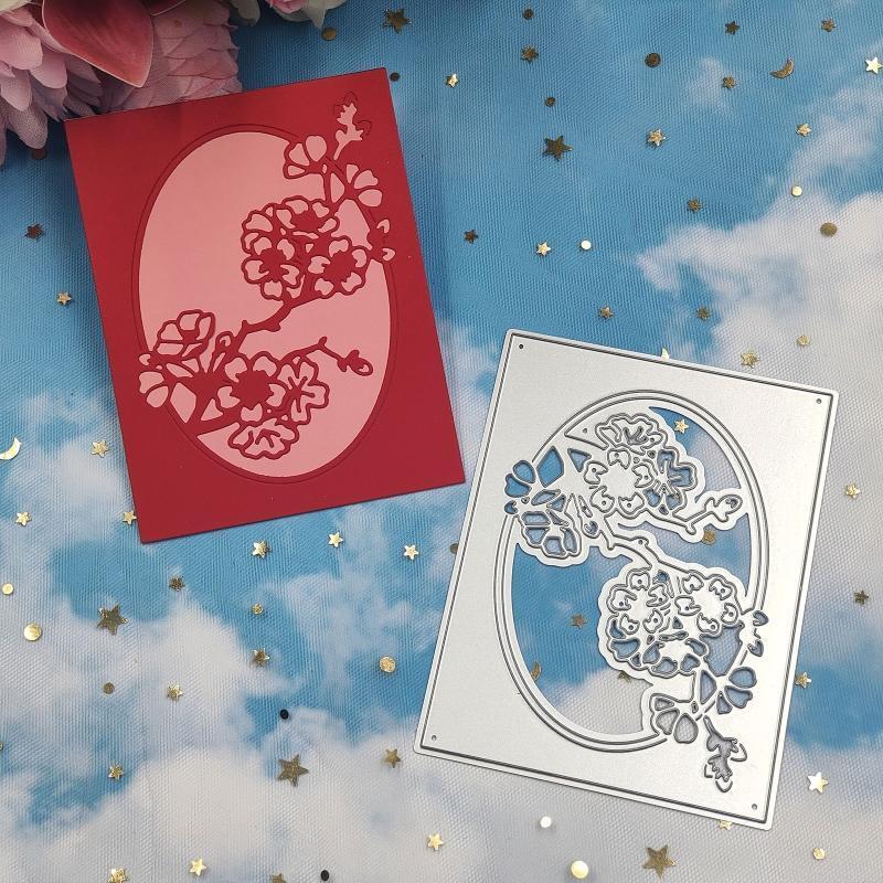 Hollow Oval Egg Metal Cutting Dies Photo Album Family Together Party Diary