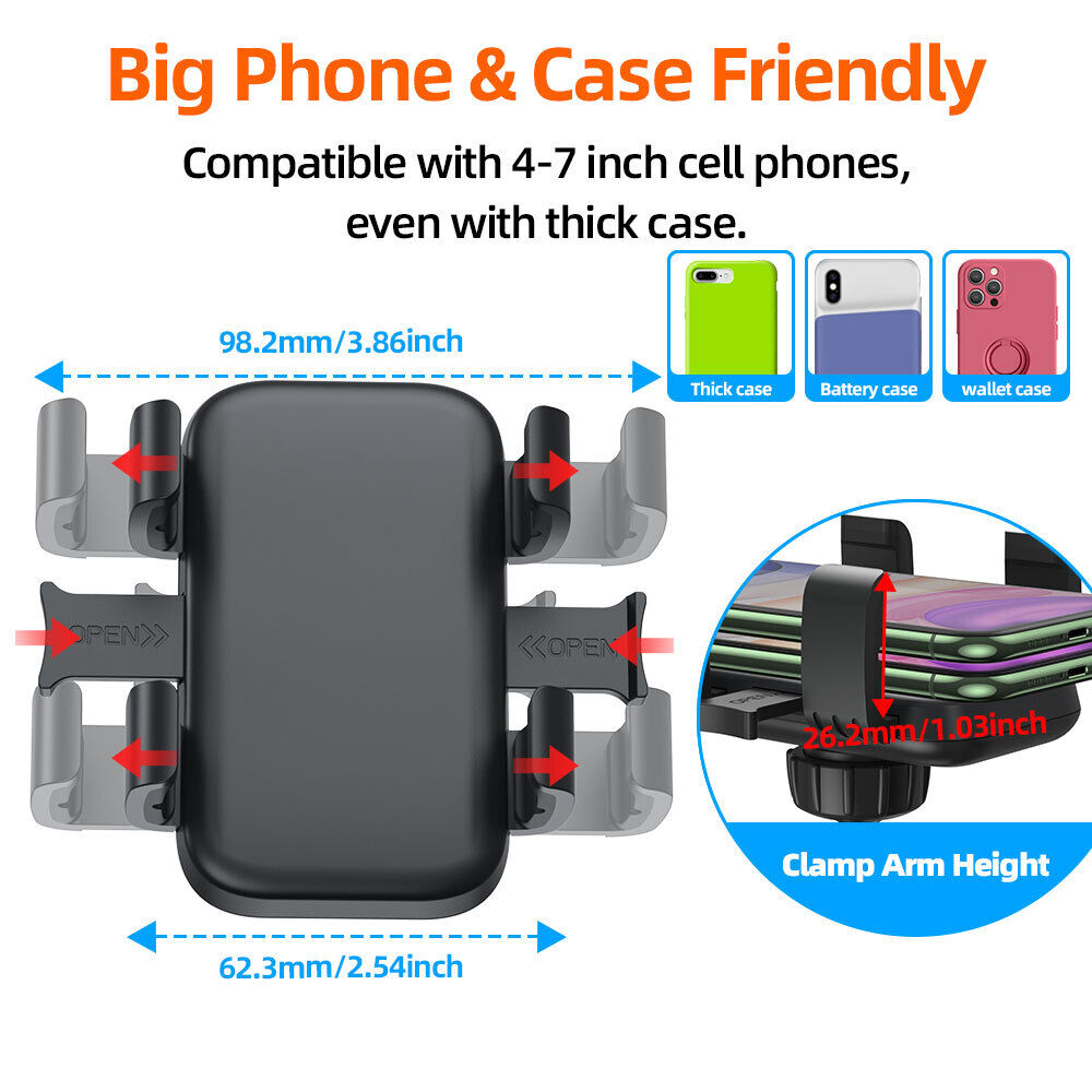 Motorcycle Mobile Phone Holder 360 Rotatable Bicycle Cellphone Bracket
