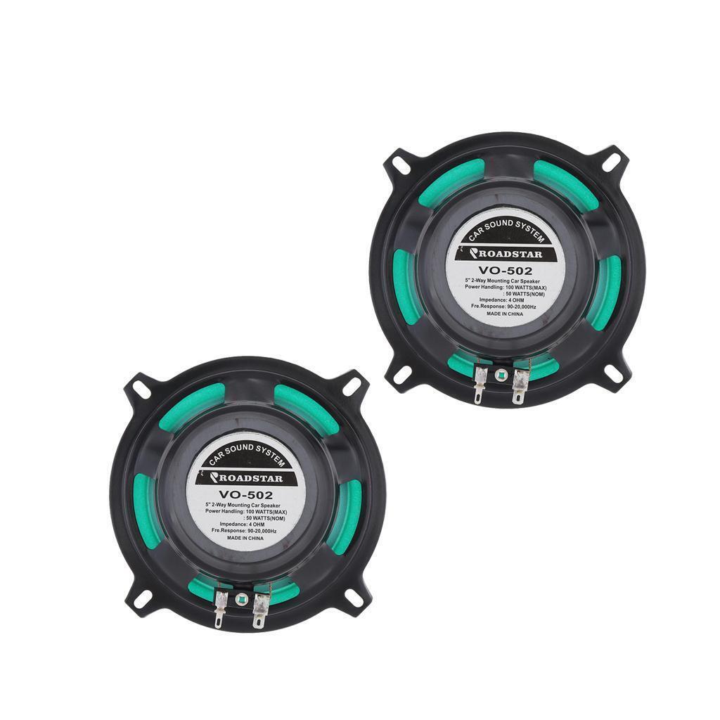 2Pcs 5 Inch 2 Way Car Coaxial Speaker Full Range Vehicle Music Speakers