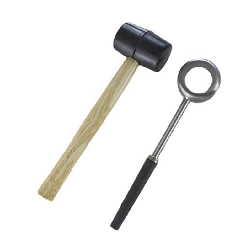 2pcs Coconut Opener Tools Set Food Grade Stainless Steel Coconut Tool Non-Slip