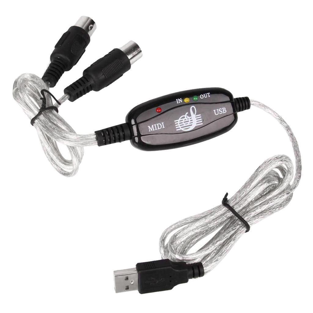 USB  MIDI Cable Converter  Music Keyboard Adapter Cord,  MIDI