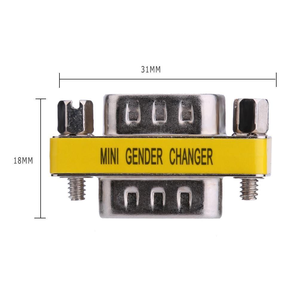 2pcs DB9 Male to Male Adapter Gender Changer Serial RS232 Coupler Straight