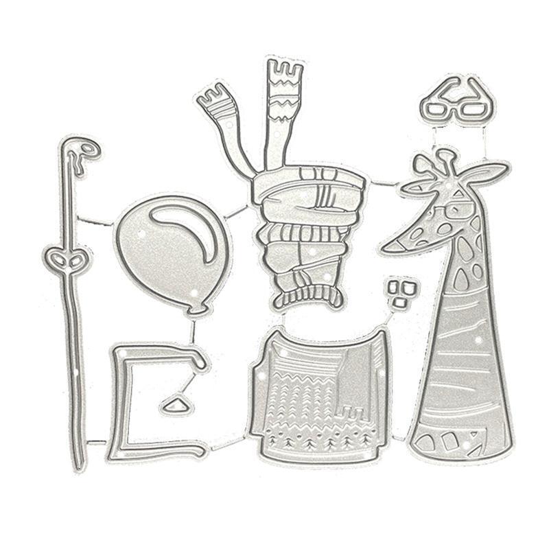 Giraffe Cutting Dies Metal Art Embossing Die Cuts for Kids Birthday Card Making