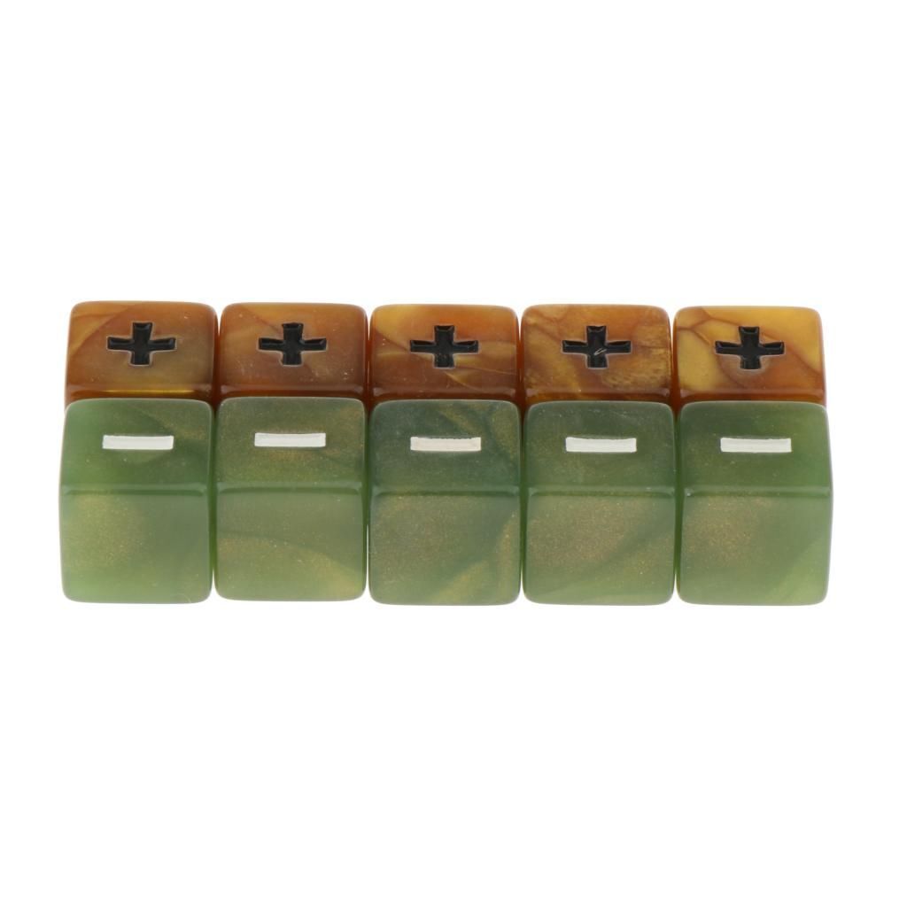 Operation Dice Board Game Accessories Two-color Dices Plus and Minus Dice