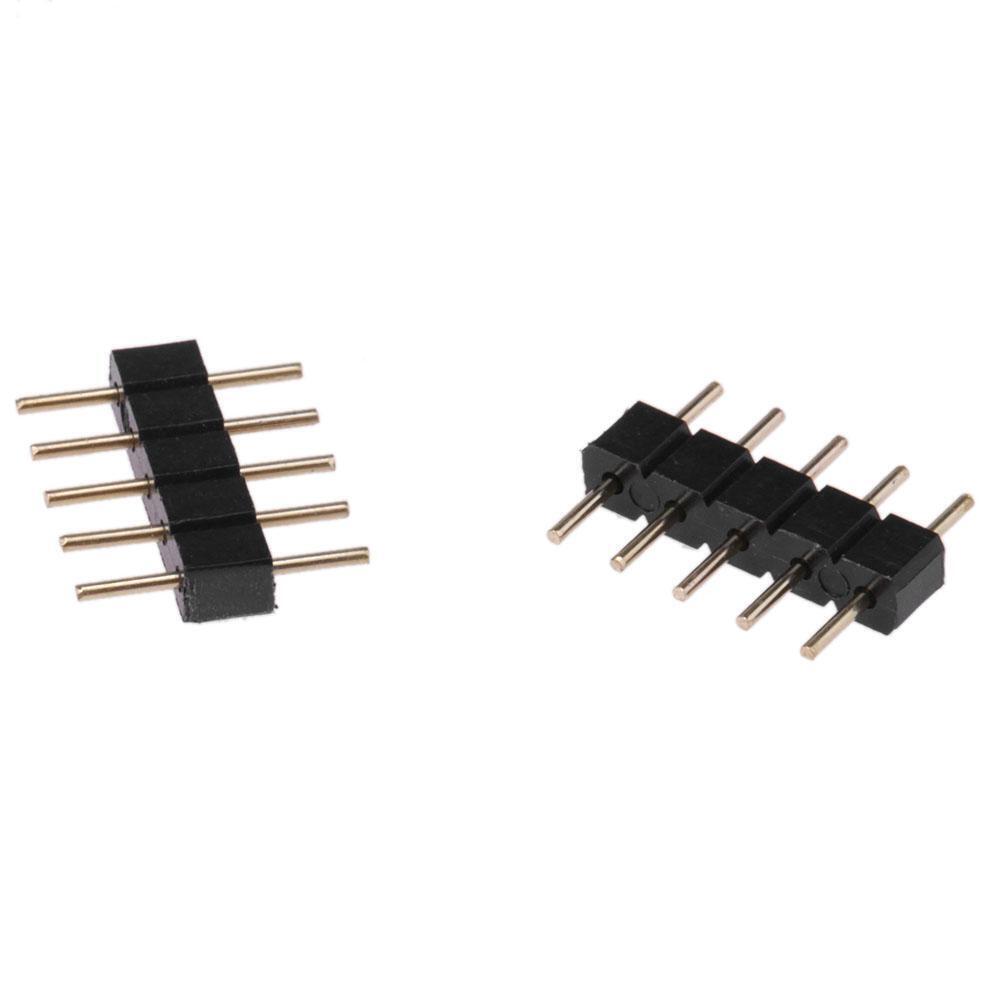 10pcs Male Connector Pin Needle for LED Strip(5Pin RGBW5050)(Black)