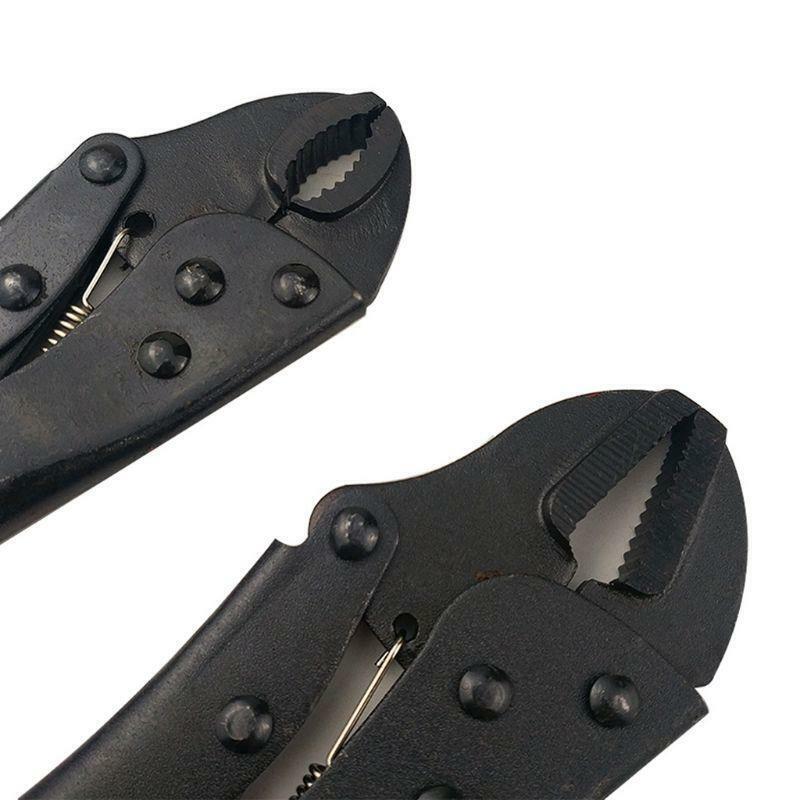 4 Pcs Heavy Duty Grip Wrench Set Vise Locking Pliers Mole Grips Curve Straight