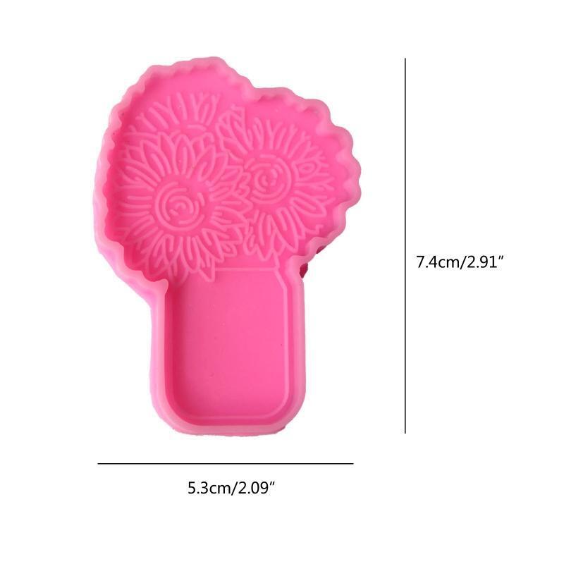 DIY Flower Bottle Keychain Silicone Epoxy Mold DIY Keychain Pendant Jewelry Mold