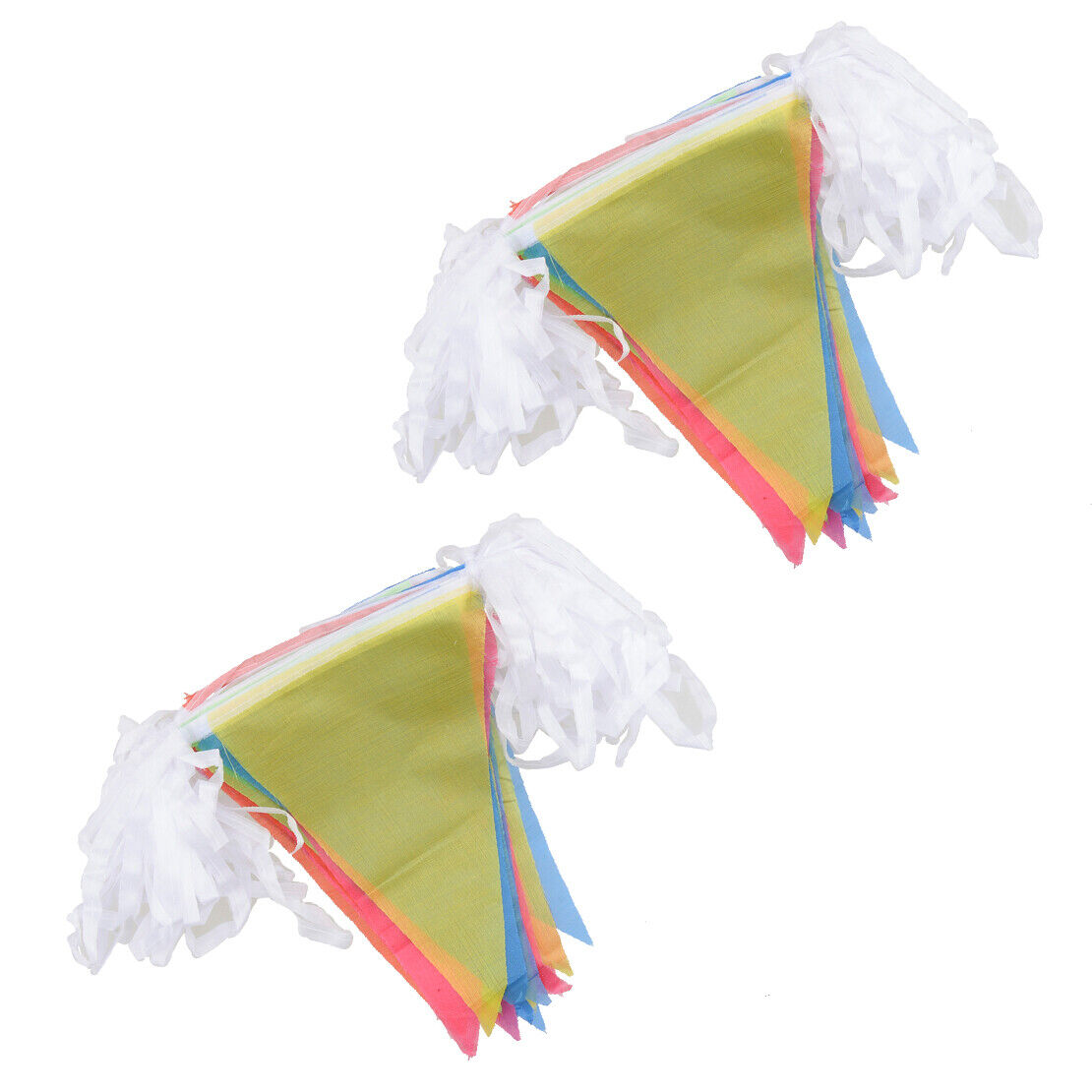 10M Long Fabric Multi Coloured Bunting Banner Flags Pennant Party Decoration
