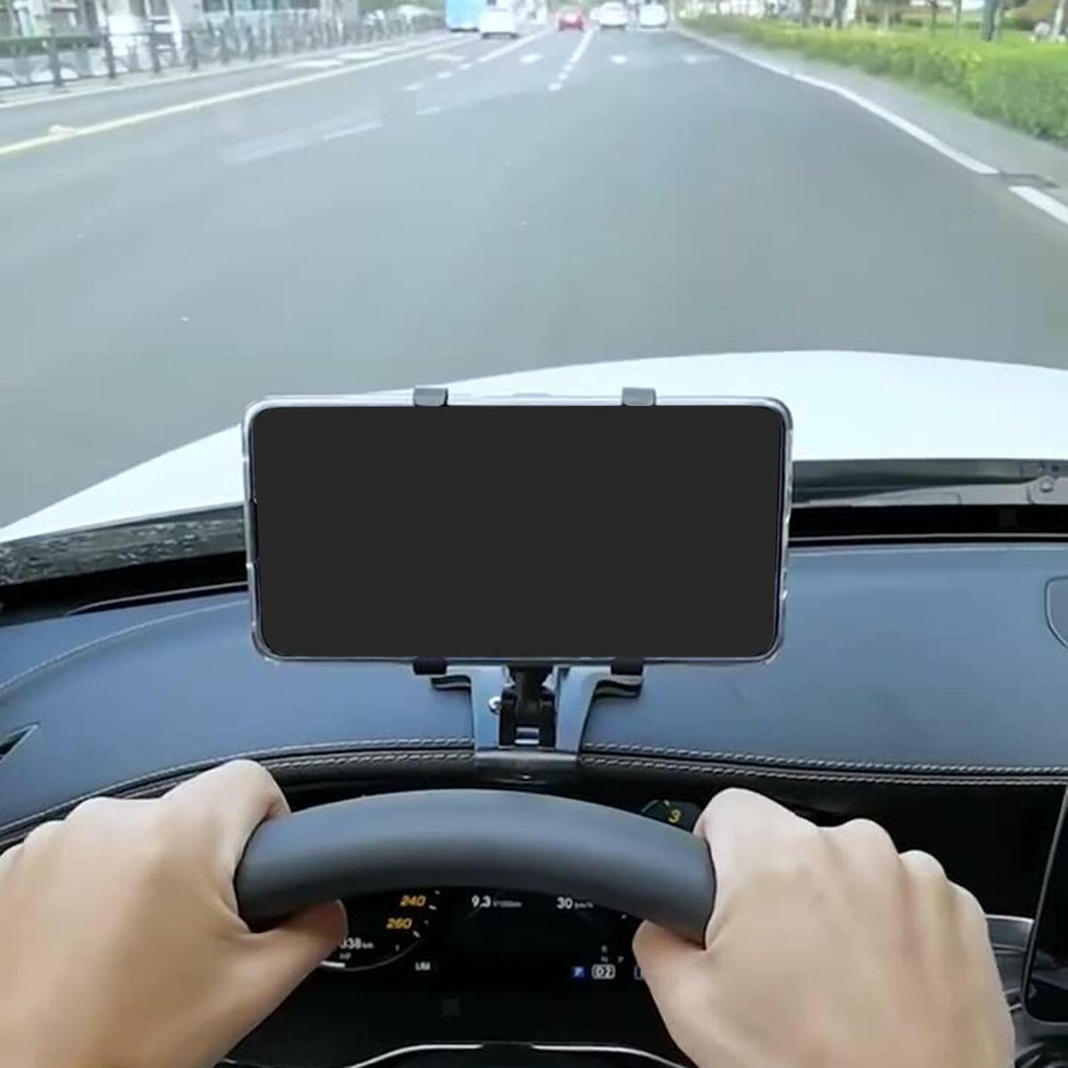 Mobile Phone Holder with Phone Number Car Rearview Mirror Fit for Car Phone
