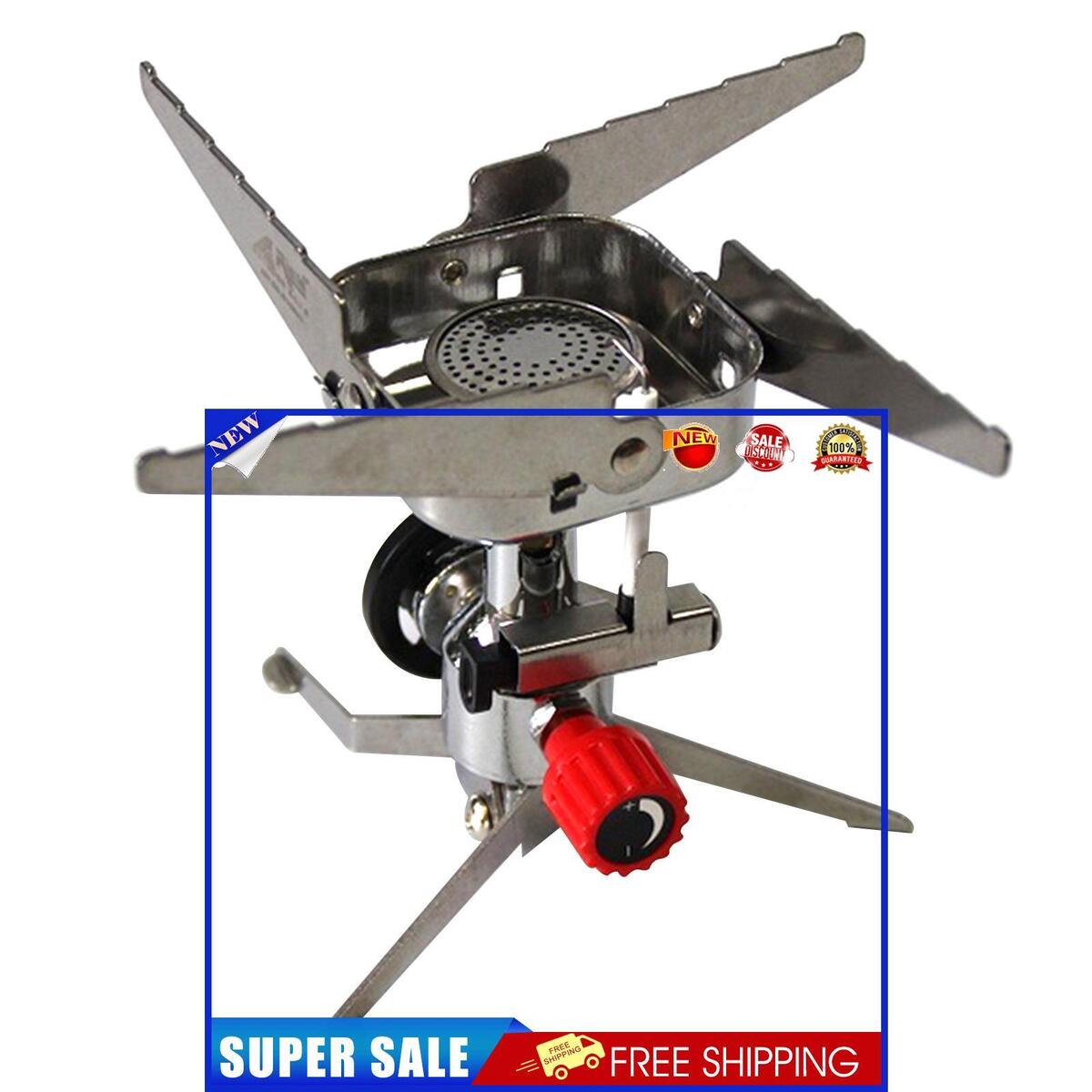Outdoor Gas Stove Portable Stainless Steel Cooking Stove for Hiking Picnic