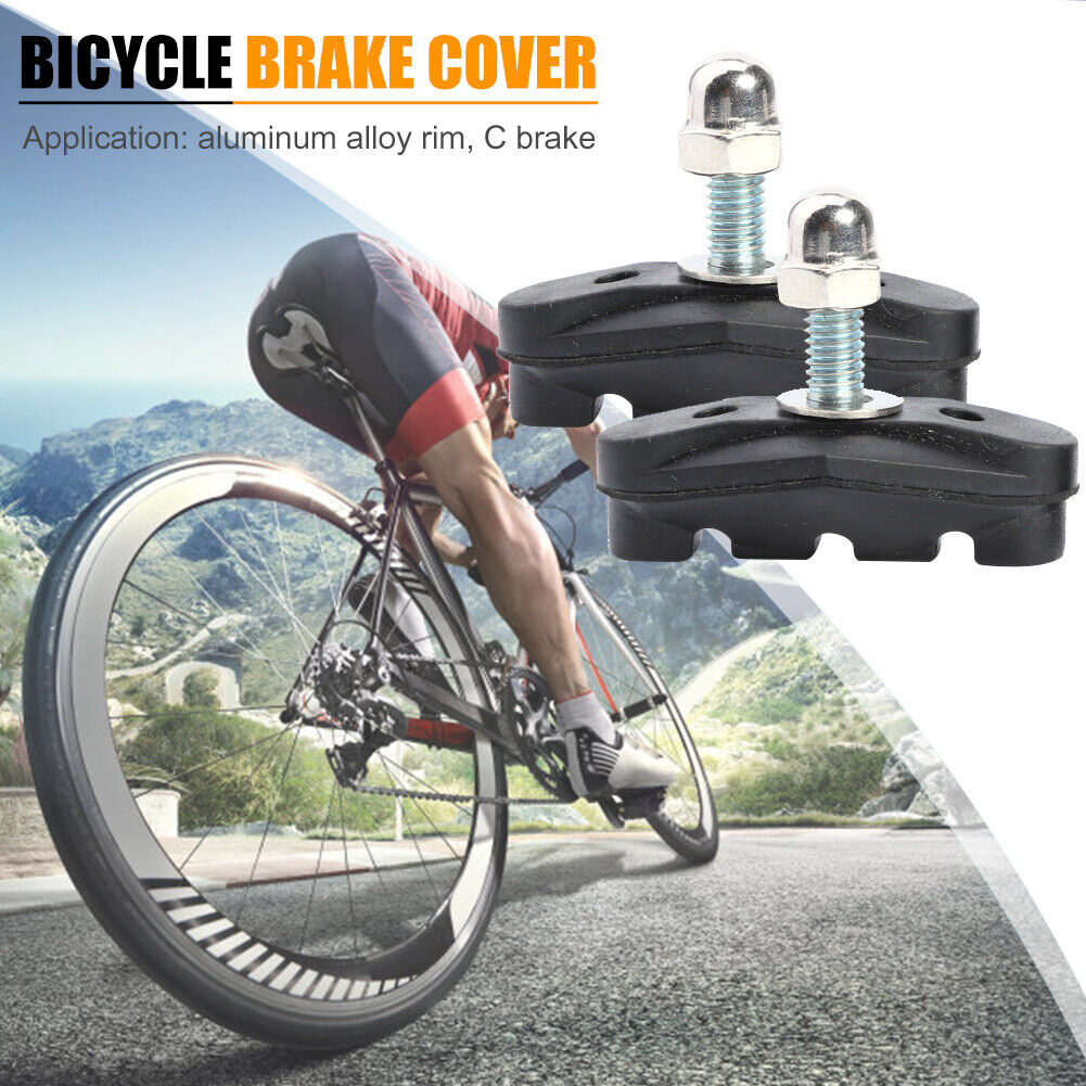 1 Pair Bicycle Brake Pads Rubber MTB Bike C-Brake Holder Cycling Equipment