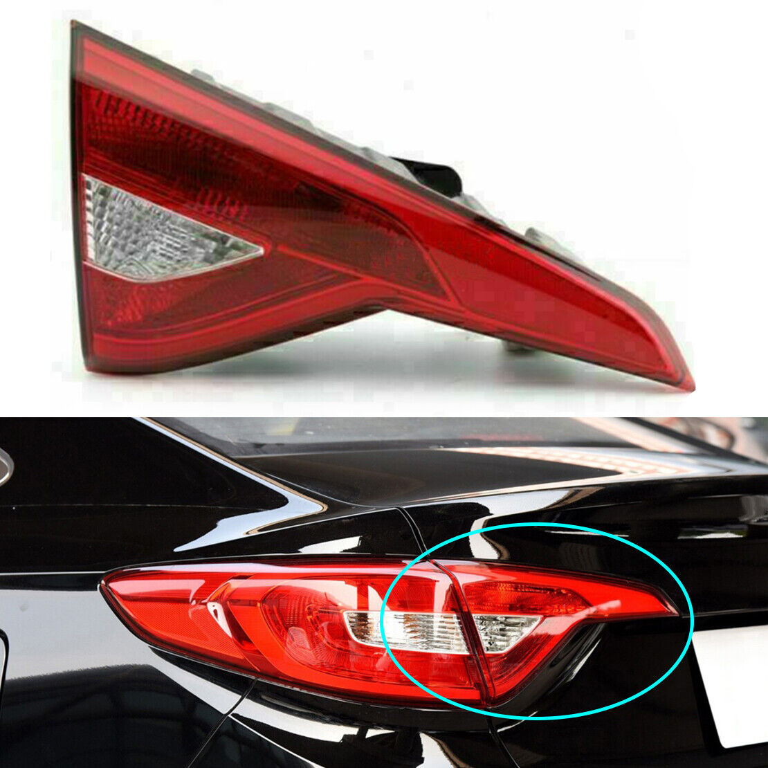 Left Inner Rear Tail Light Lamp Fit for Hyundai Sonata 2015-2017